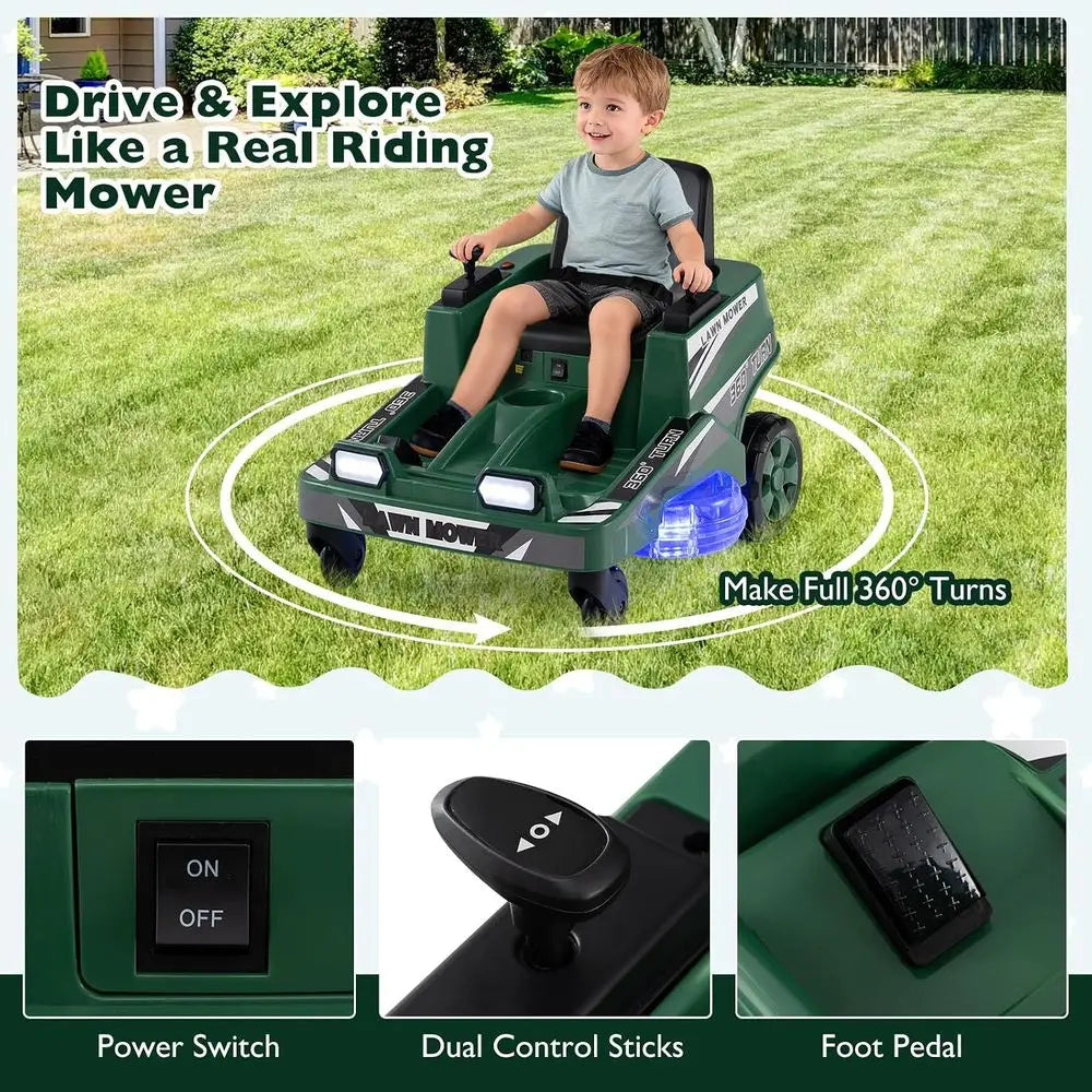 Kids 12V Battery Powered Electric Ride on Lawn Mower Toy Car
