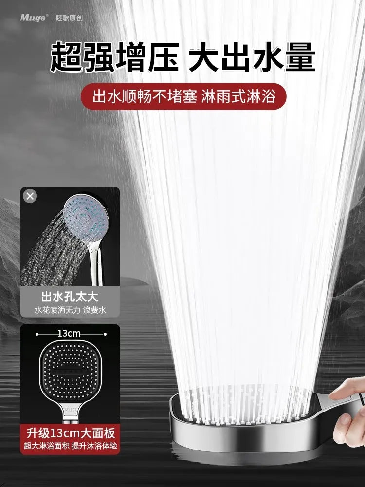 High Pressure Handheld Massage Shower Head with 3 Spray Modes