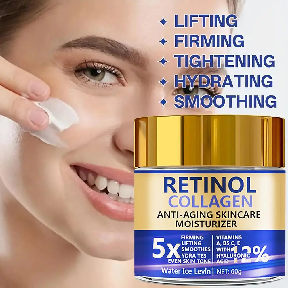 Unisex Retinol & Collagen Moisturizing Day & Night Face Cream 2.1 oz