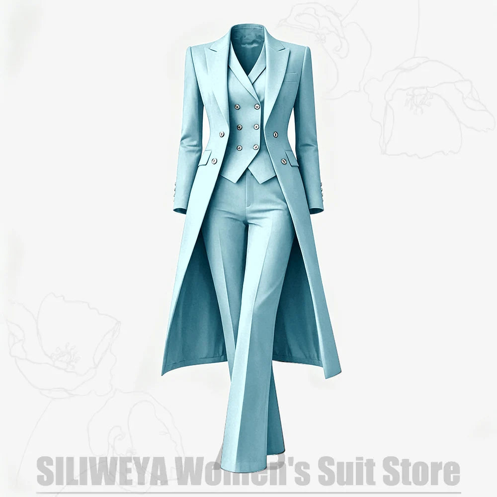 Women's Tailored Two-Piece Blazer and Pants Suit