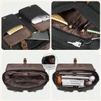 Men's Fashion Canvas Waterproof 15.6 Inch Laptop Messenger Bag