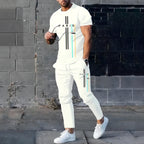 Men's Casual Summer T-Shirt and Pants Suit Set
