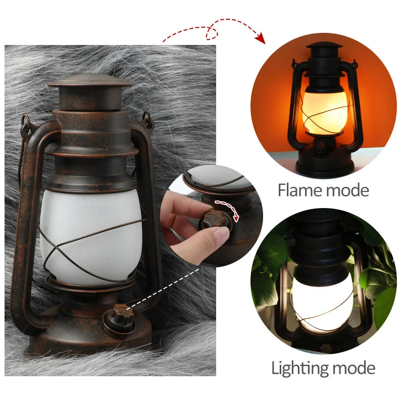 Vintage Camping Lantern and Remote Control Tent Light