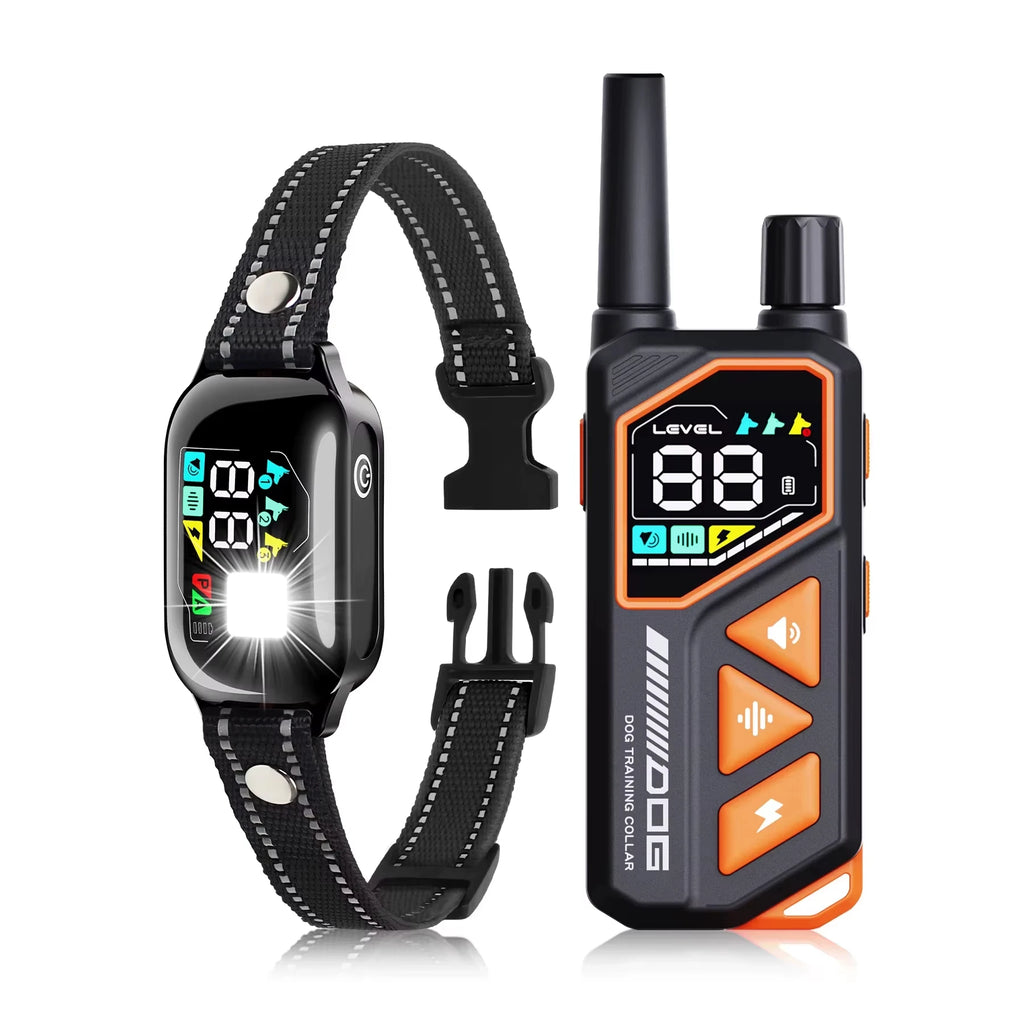 AI Electric Dog Training Collar 3300ft Range IPX7 Waterproof 10-120lbs