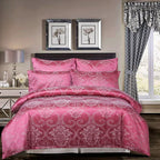 European Satin Jacquard Duvet Cover and Smooth Bedding Set