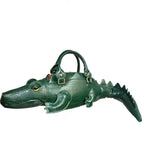 Women's Crocodile Shape Tote Shoulder Crossbody Handbag