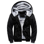 Men's Casual Fleece Zip Hooded Jacket and Pants Set