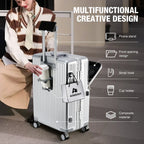 Unisex Aluminum Frame Hard Shell Spinner Travel Suitcase AWN-2313