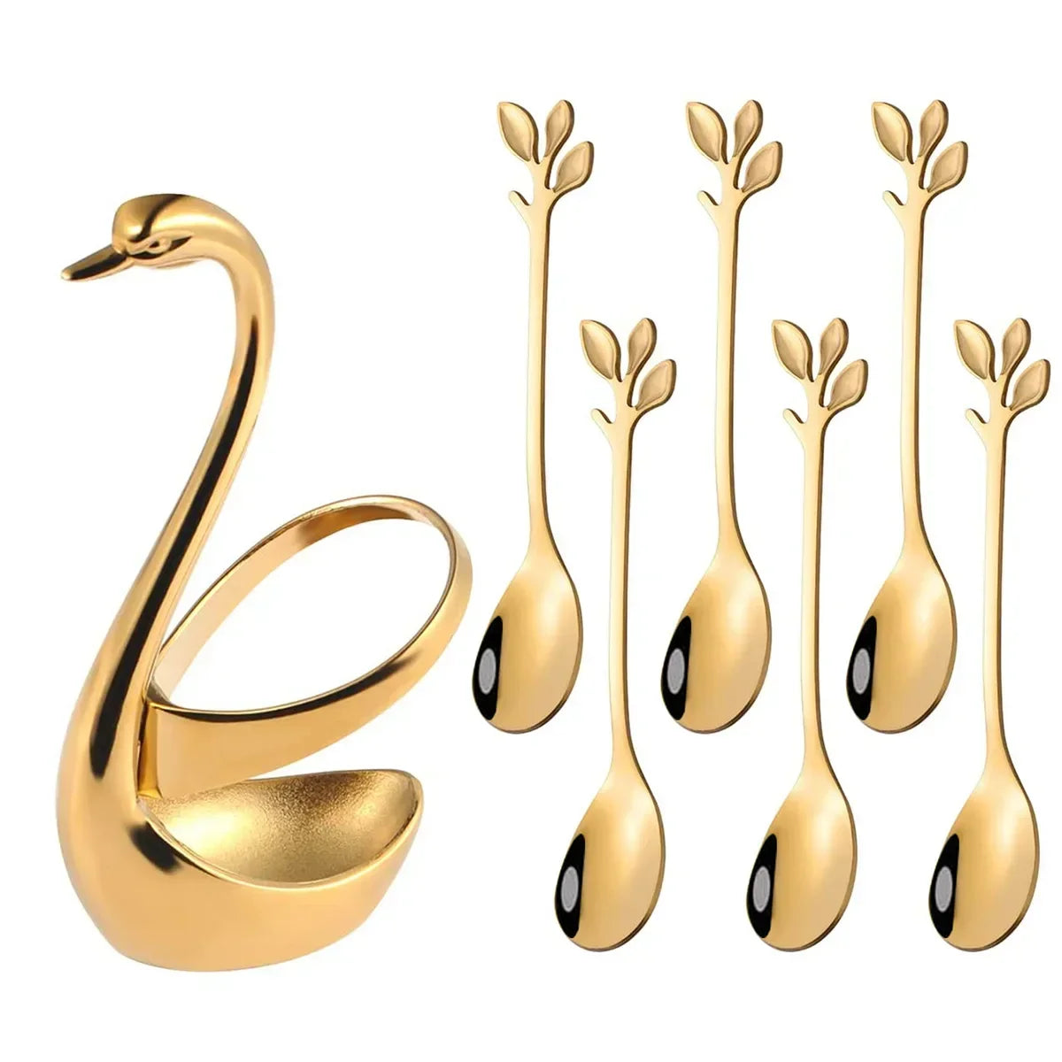 Swan Tableware Holder and Stainless Steel Utensil Stand