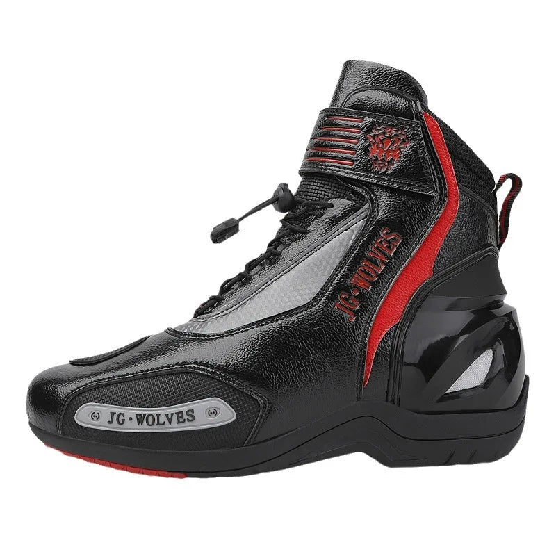Unisex Leather Anti-Slip Urban Motocross Racing Boots D98