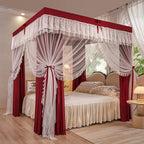 Princess Palace Style Blackout Mosquito Net Bed Canopy with Triple Doors