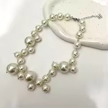 Women's Fashion Elegant Big Imitation Pearl Bead Choker Necklace