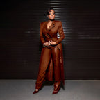 Men's Tailored Two-Piece Blazer and Pants Suit