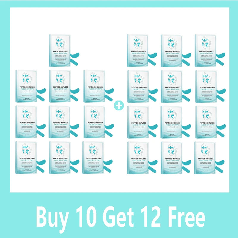 Unisex Peptide-Infused Face & Eye Wrinkle Smoothing Tape Patches