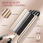Triple Barrel Ceramic Hair Waver Curling Iron Temperature Control Styling Tool
