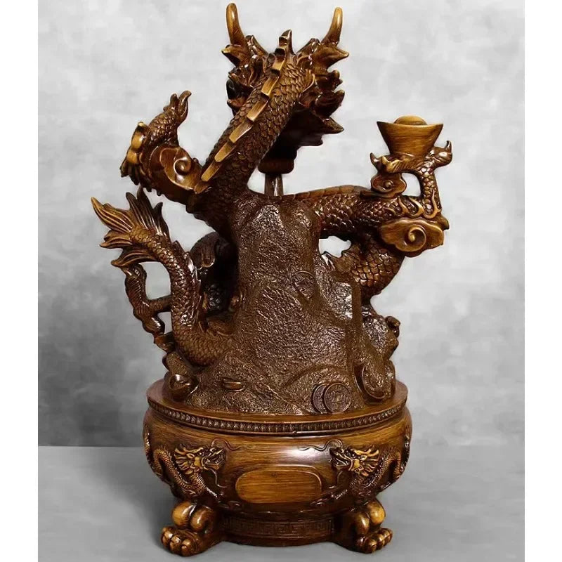 Dragon Wealth Statue and Desktop Decorative Figurine