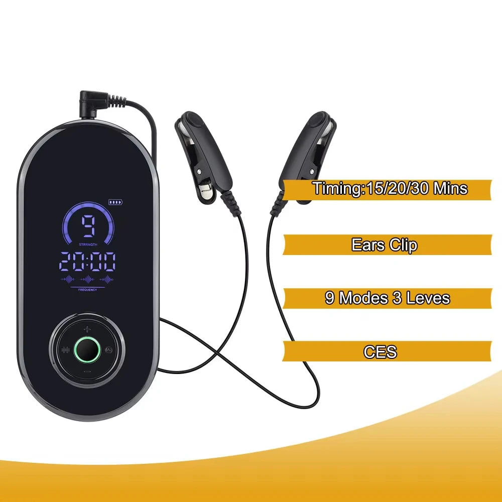 CES Microcurrent Sleep Aid Device Relieving Insomnia Ear Clip Instrument