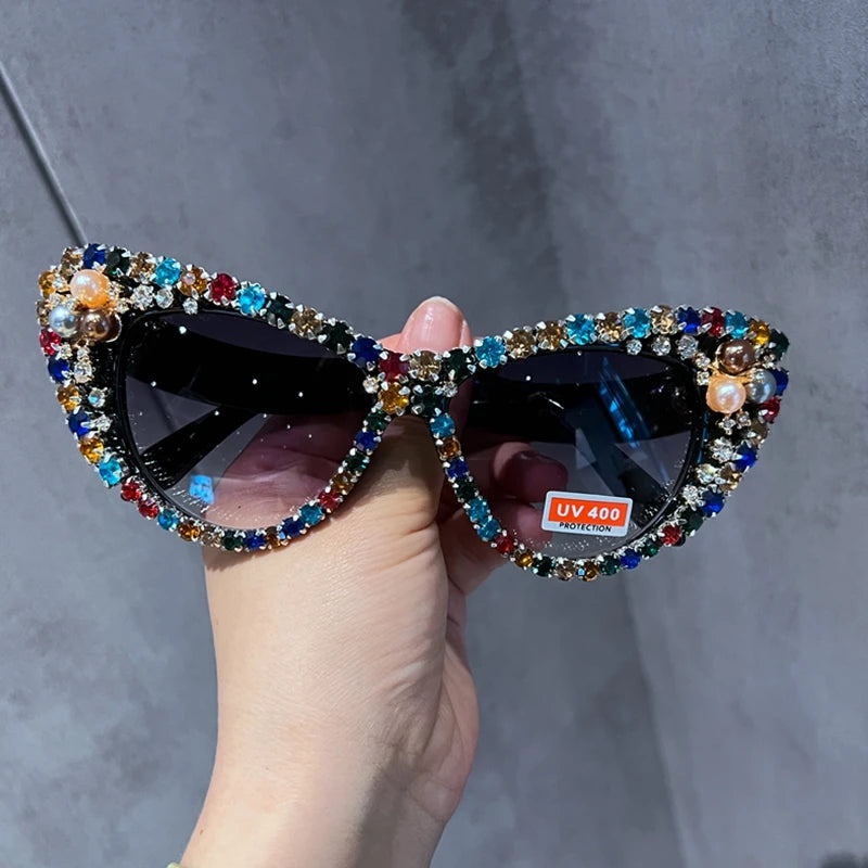 Cat-Eye Sunglasses Women Oversized Retro UV400 Protection