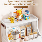 14.6in Foldable PP Plastic Storage Cabinet and Rolling Organizer