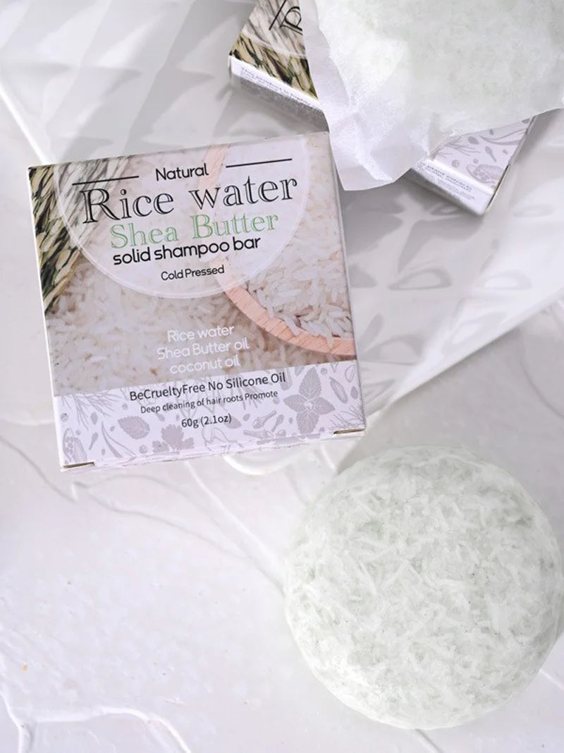 Natural Organic Solid Rice Shampoo Bar Soap 2.1 oz