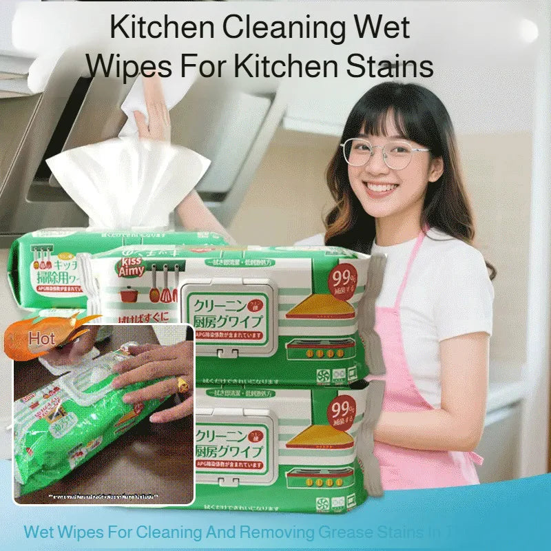 Multifunctional Heavy Duty Degreasing Wipes and Kitchen Towels