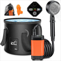 Portable Camping Shower with Rechargeable 6000mAh Pump and 5.3 Gallon Bag