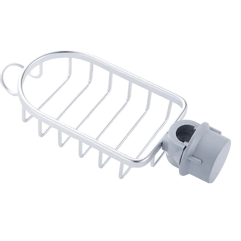 Kitchen Space Aluminum Sink Drain Rack and Sponge Storage Holder