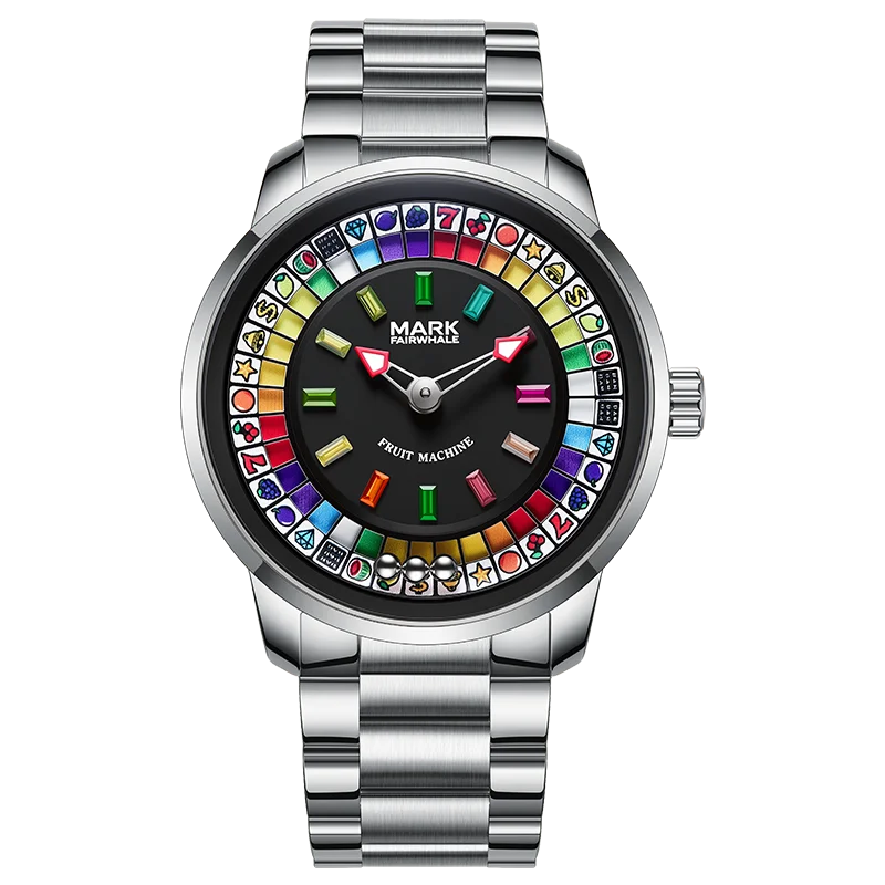 Men's Full Color Rotatable Dial Quartz Watch with Luminous Wheel