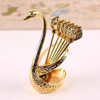 Swan Tableware Holder and Stainless Steel Utensil Stand