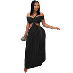 Women's Sexy Cut Out Layered Irregular Party Maxi Dress