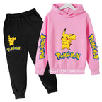 Kids' Cartoon Hoodie Sweatshirt Pants Two-Piece Set
