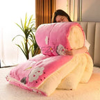 Thick Warm Fleece Quilt and Soft Fluffy Bedding Blanket