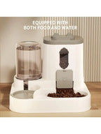 2-in-1 Automatic Cat Feeder and Water Dispenser Dual Pet Bowl for Small Dogs and Kittens