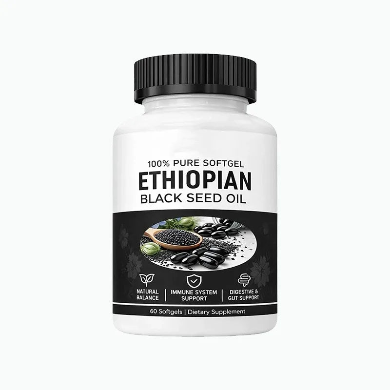 Ethiopian Black Seed Oil Softgels Herbal Dietary Supplement