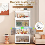 14.6in Foldable PP Plastic Storage Cabinet and Rolling Organizer