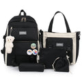 Girls' Waterproof Fashion Laptop Backpack 5-Piece School Bag Set