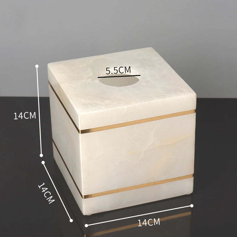 White Onyx Natural Marble Bathroom Accessory Set M28