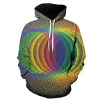 Unisex Colorful Flame 3D Print Pullover Hoodie Sweatshirt