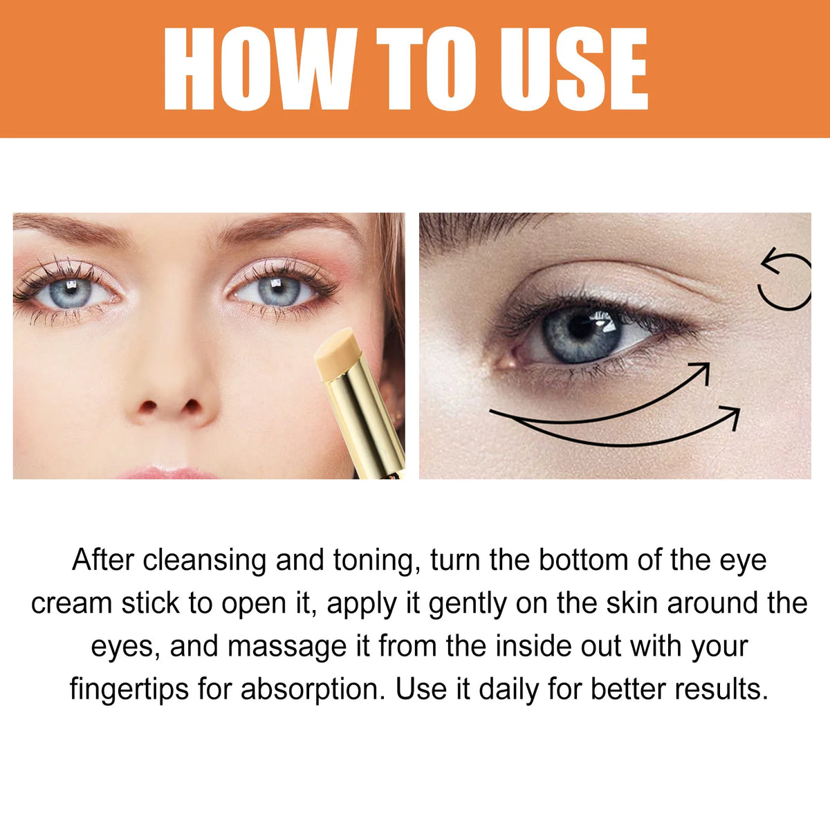 Unisex Vitamin C Brightening Anti-Wrinkle Eye Cream Stick