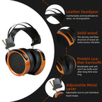 Open Back HIFI Wooden Wired Over Ear Headphones HD11