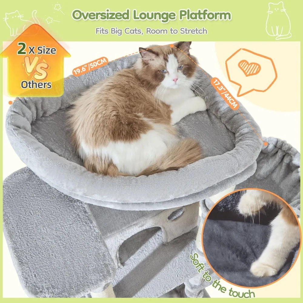 72-Inch Multi Level XXL Cat Tree Tower