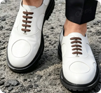 Men's Lace-Up Round Toe High Heel Boots