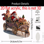Bohemian Christmas Flat Acrylic Plaque and Desktop Tabletop Ornament
