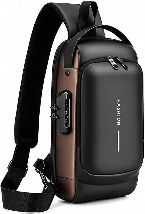 Unisex Anti-Theft Waterproof USB Charging Crossbody Chest Sling Backpack