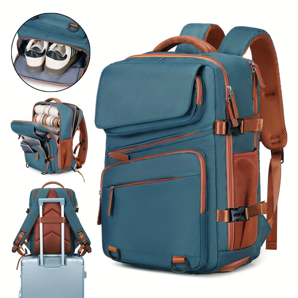 Unisex Casual Nylon Large Capacity Laptop Travel Backpack 2521