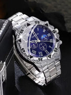 Men's Quartz Watch with 5-Piece Chain Accessories Set Star Pattern