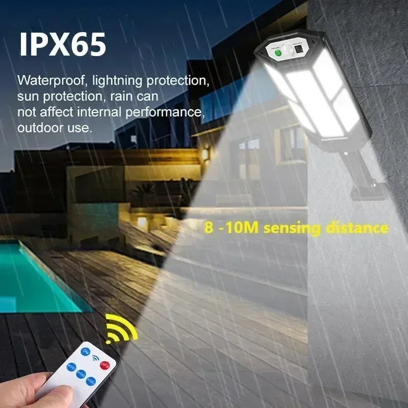 Outdoor Solar Motion Sensor Light and Waterproof LED Garden Lamp