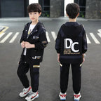 Boys' Casual Zipper Coat Pants Set