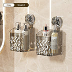 Wall Mounted Water Ripple Suction Shower Storage Basket Rack SSW045