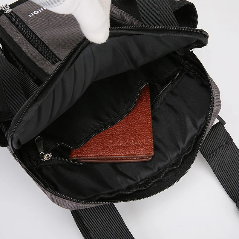 Men's Fashion Oxford Flap Pocket Crossbody Messenger Bag